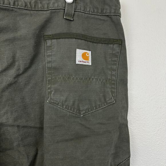 Carhartt Relaxed Fit Ripstop Cargo Work Shorts Moss Green 46 - Picture 8 of 13